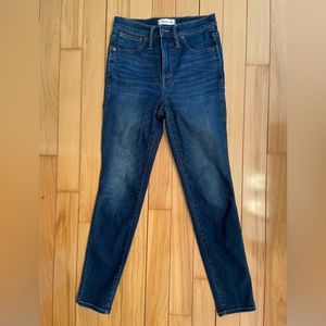 MADEWELL Skinny Jeans Denim Blue Pants Zip 10" High Rise Women's Size 27